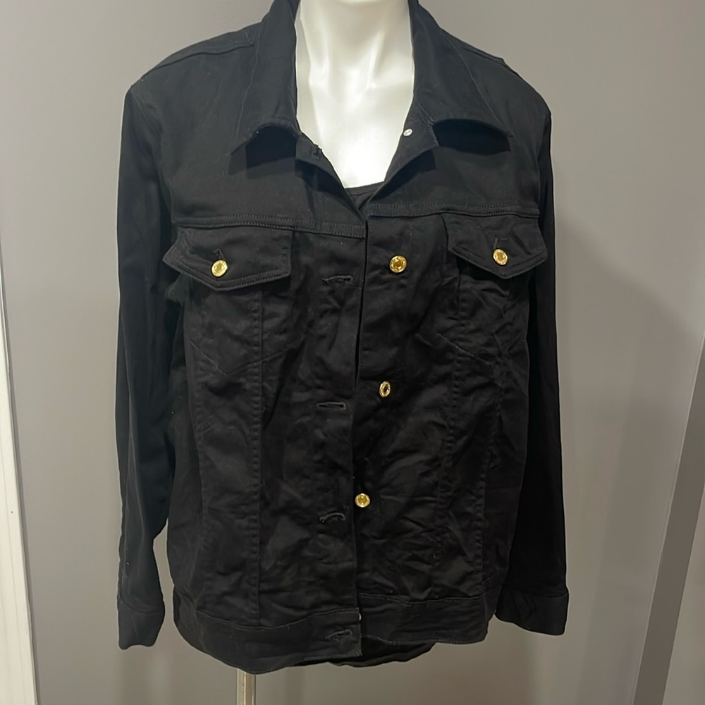 Michael Kors black Jacket with gold buttons.